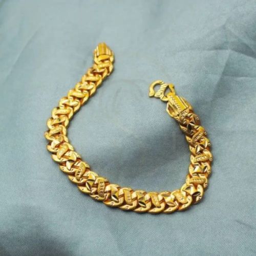 18K Gold Men Wrist Bracelet