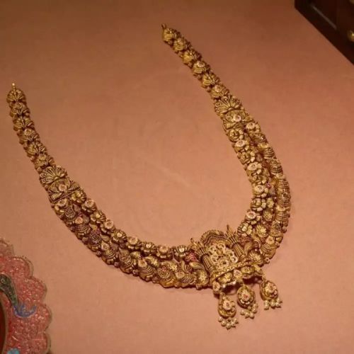 22K Gold Nakshi Lakshmi Necklace