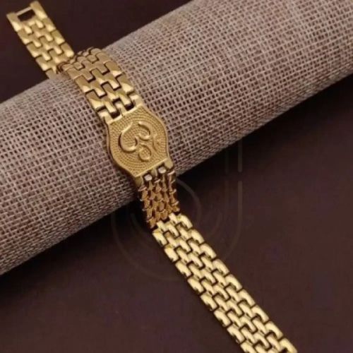 Men Gold Om Bracelet
