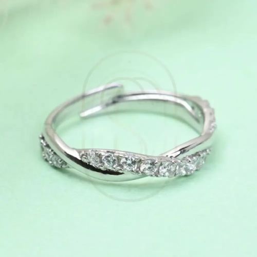 Twist Sterling Silver Adjustable Ring