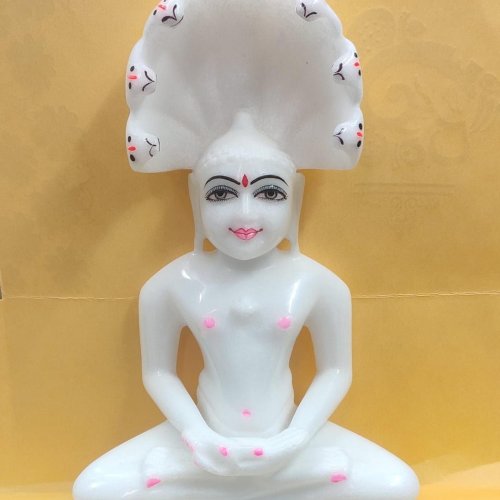 White Marble Jain Parshwanath Statue