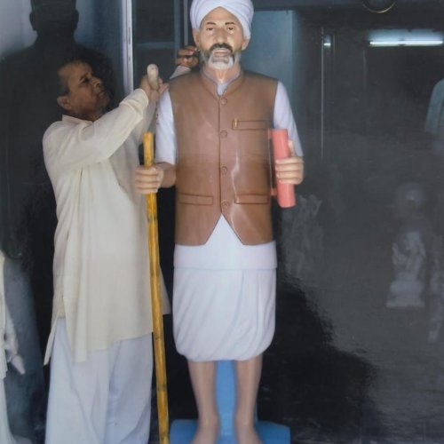 White Marble Standing Life Statue