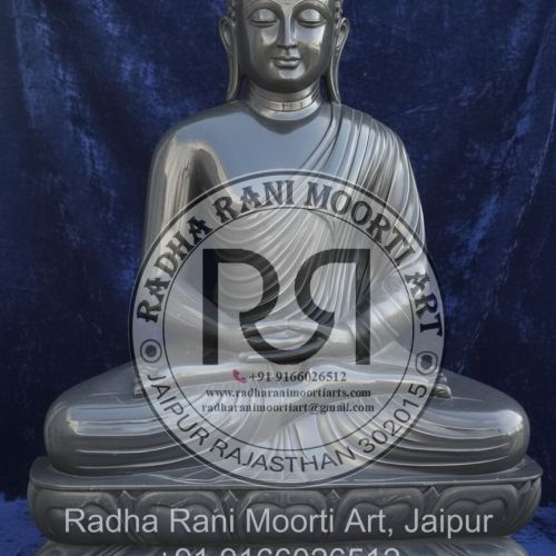 Black Marble Gautam Buddha Statue