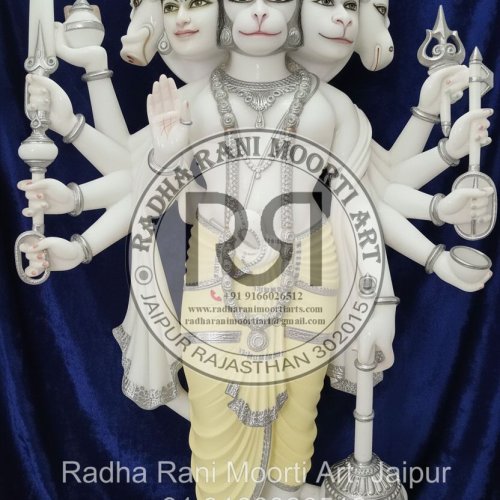 Marble Panchmukhi Hanuman Statue