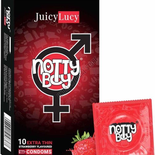 Notty Boy Juicy Lucy Strawberry Flavoured Condom