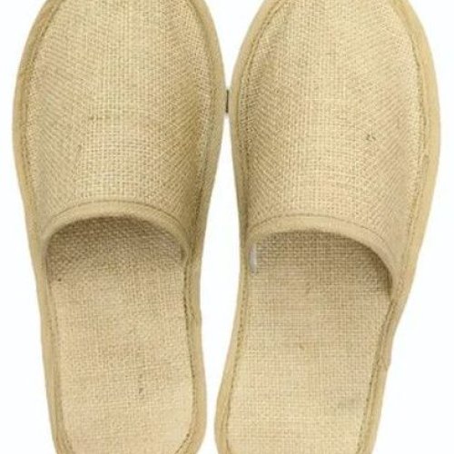 Brown Jute Disposable Hotel Slipper