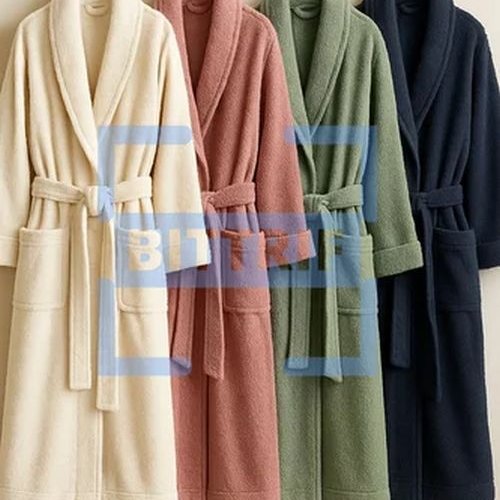 Plain Cotton Hotel Bathrobe