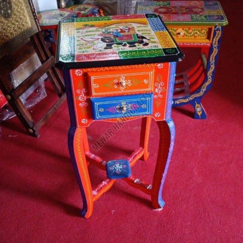 Hand Painted Wooden Stool
