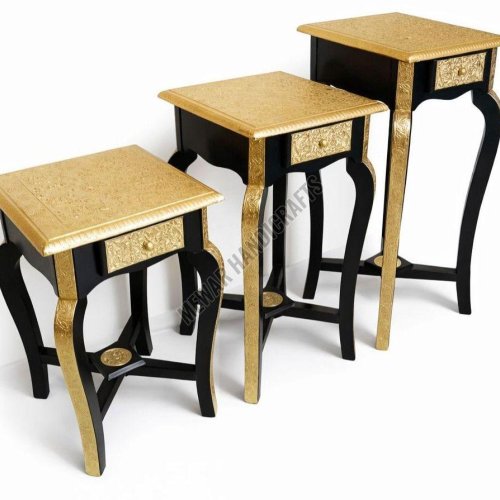 Set of 3 Classic Wooden Stool Set