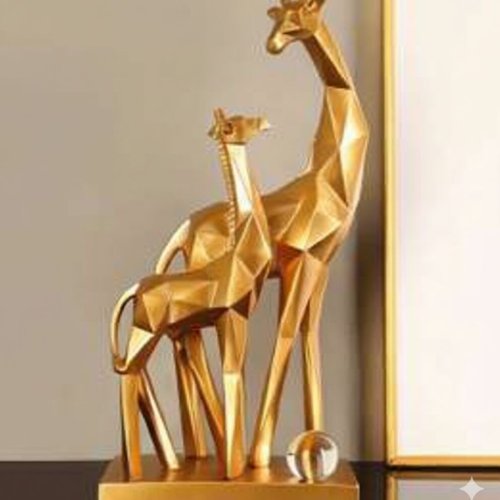 Golden Giraffe Sculpture