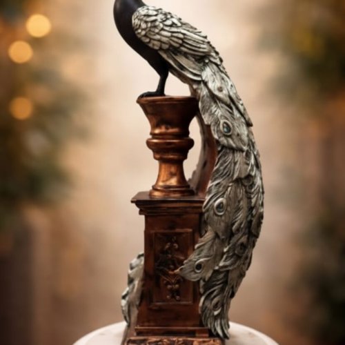 Marble Peacock Sculpture