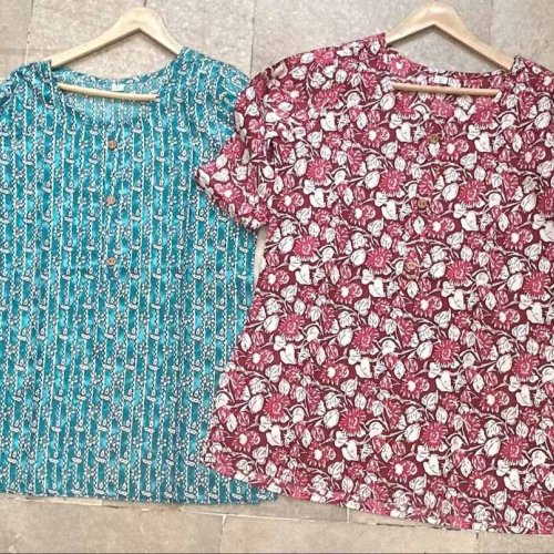 Half Sleeve Printed Ladies Top