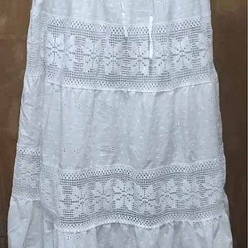 White Ladies Cotton Skirt