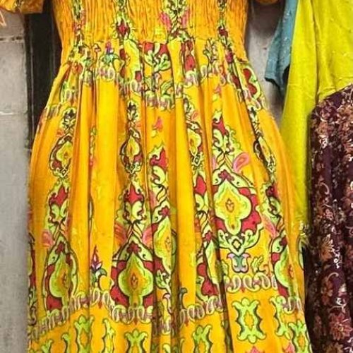 Yellow Ladies Short Dress