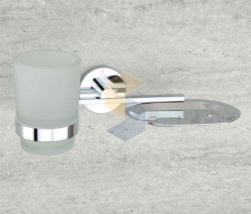 Iconic Brass Soap Dish with Tumbler Holder