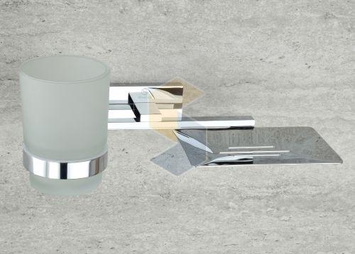 Prada Brass Soap Dish with Tumbler Holder