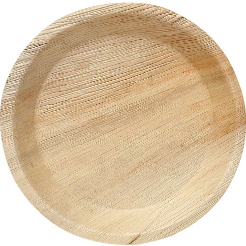 10 Inch Plain Areca Leaf Round Plate