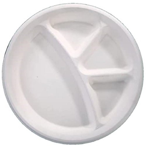4 CP Sugarcane Bagasse Plates