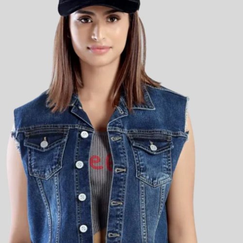 Ladies Half Sleeve Denim Jacket