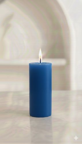 Dark Blue Pillar Candle