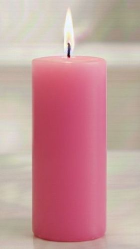 Dark Pink Pillar Candle