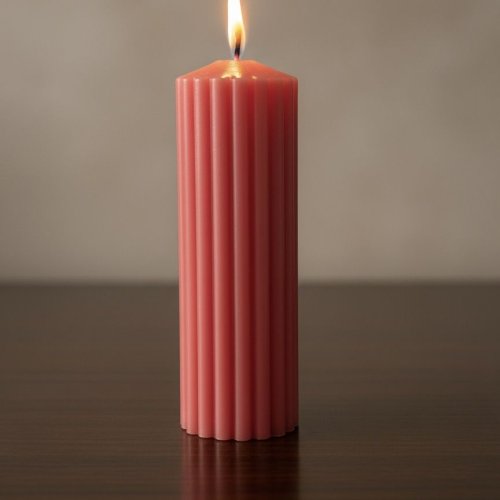 Dark Pink Ripped Soy Wax Scented Candle