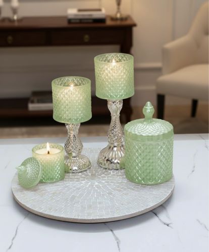 Green Crystal Jar Candle