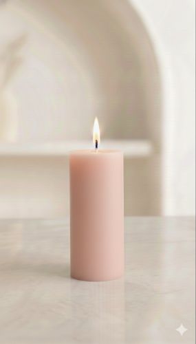 Light Pink Pillar Candle