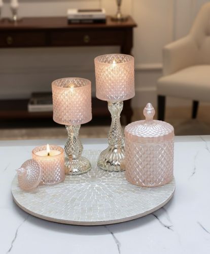 Pink Crystal Jar Candle