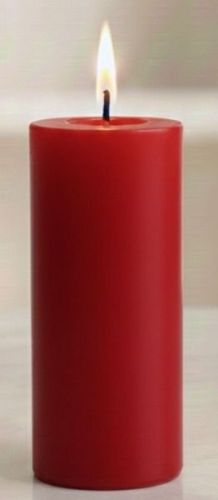Red Pillar Candle