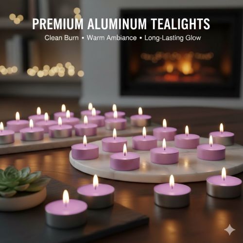 Soya Wax Purple Scented Tea Light Candle