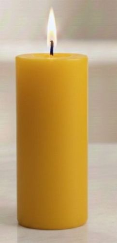 Yellow Pillar Candle