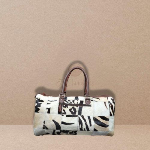 Brown Hairon Leather Duffle Bag