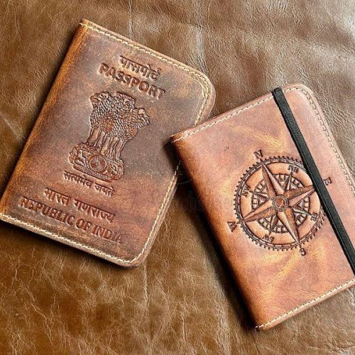 Brown Leather Passport Cover