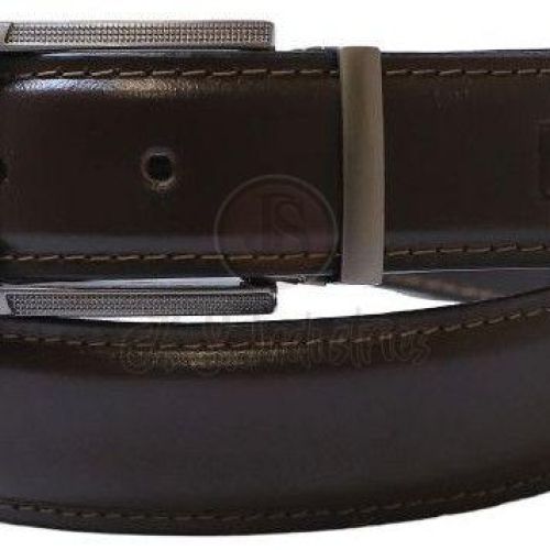 Classic Brown Leather Formal Belt