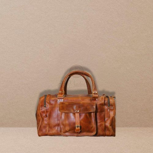 Full Grain Pure Handmade Leather Duffel Bag