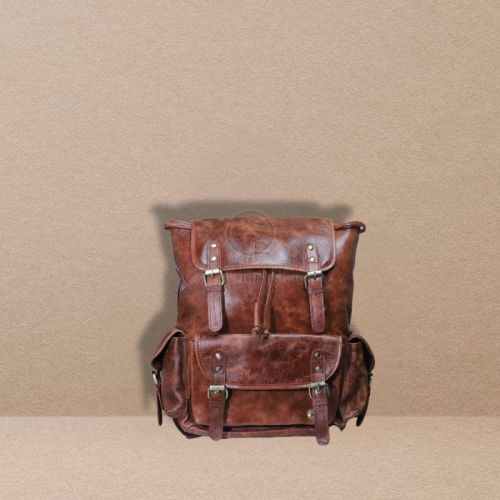 Genuine Leather Vintage Brown Rucksack Backpack