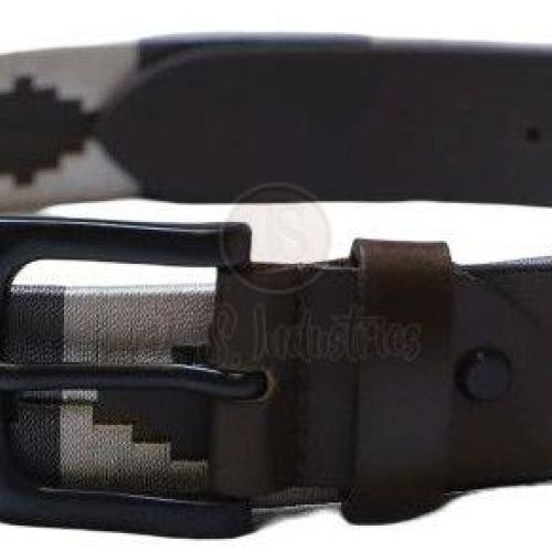 Men Crow Brown Genuine Leather Polo Belt