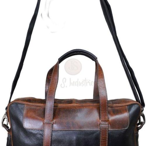 Vintage Leather Duffel Bag for Men