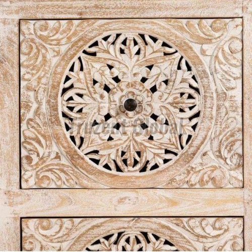 Mandala Carved Wooden Door