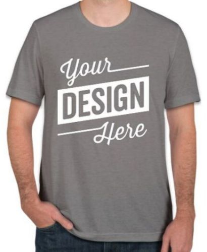 Mens Grey Diagonal Script Custom T Shirt