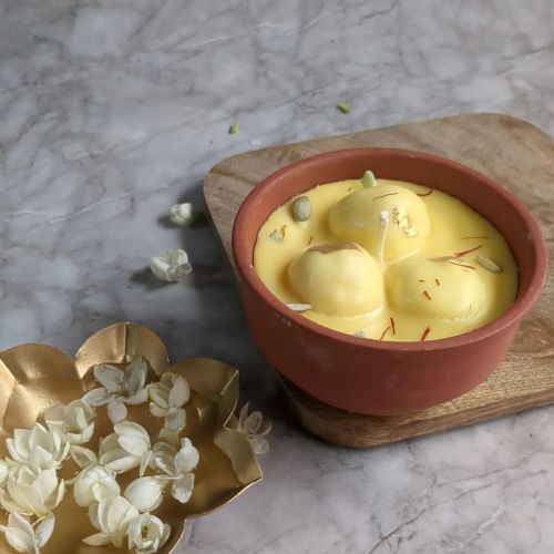 Handmade Rasmalai Mitti Jar Candle