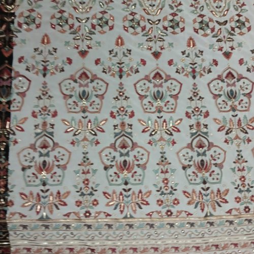 Abstract Embroidered Fabric