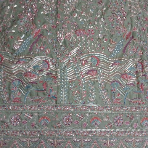 Geometric Embroidered Fabric