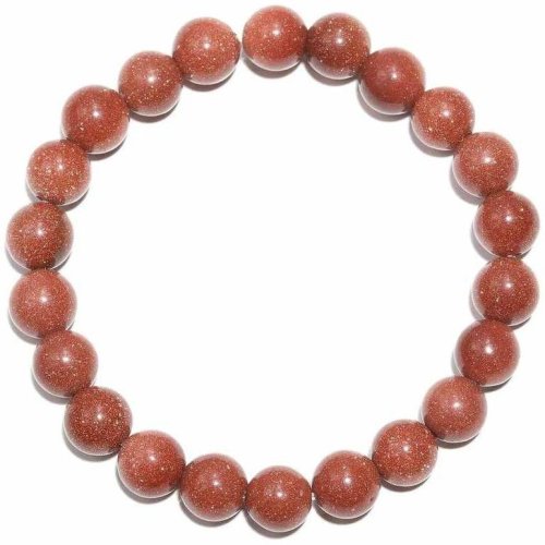 Red Gold Stone Beaded Bracelet