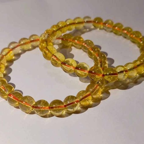 Yellow Round Citrine Stone Bracelet Yellow Round Citrine Stone Bracelet