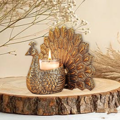 Peacock Candle Holder