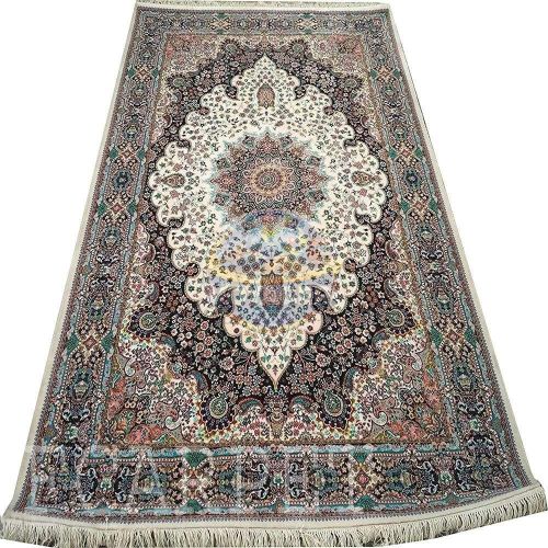 Art Silk Geometric Hand Knotted Carpet