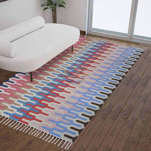 Cotton Kilim Style Handloom Rug