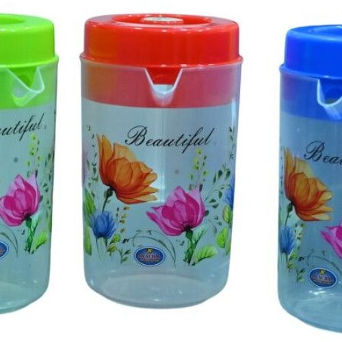 2.5 Liter Flower Printed Round Water Jug